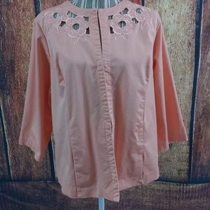 Bob Mackie Wearable Art Melon Cut Out Jacket Large